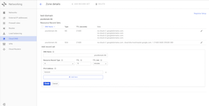 Google Cloud DNS A Record