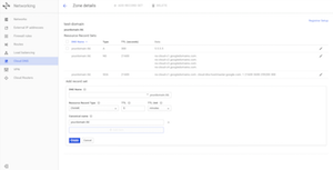 Google Cloud DNS CNAME Record