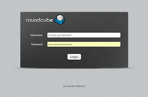 round cube login screen